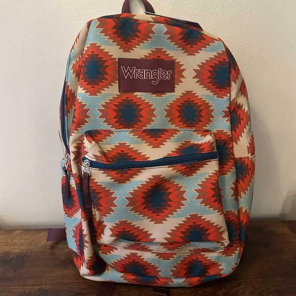 Wrangler Handbags - Wrangler Backpack Multicolor Geometric Bag Front Zipper Pocket, Side Slot NWT